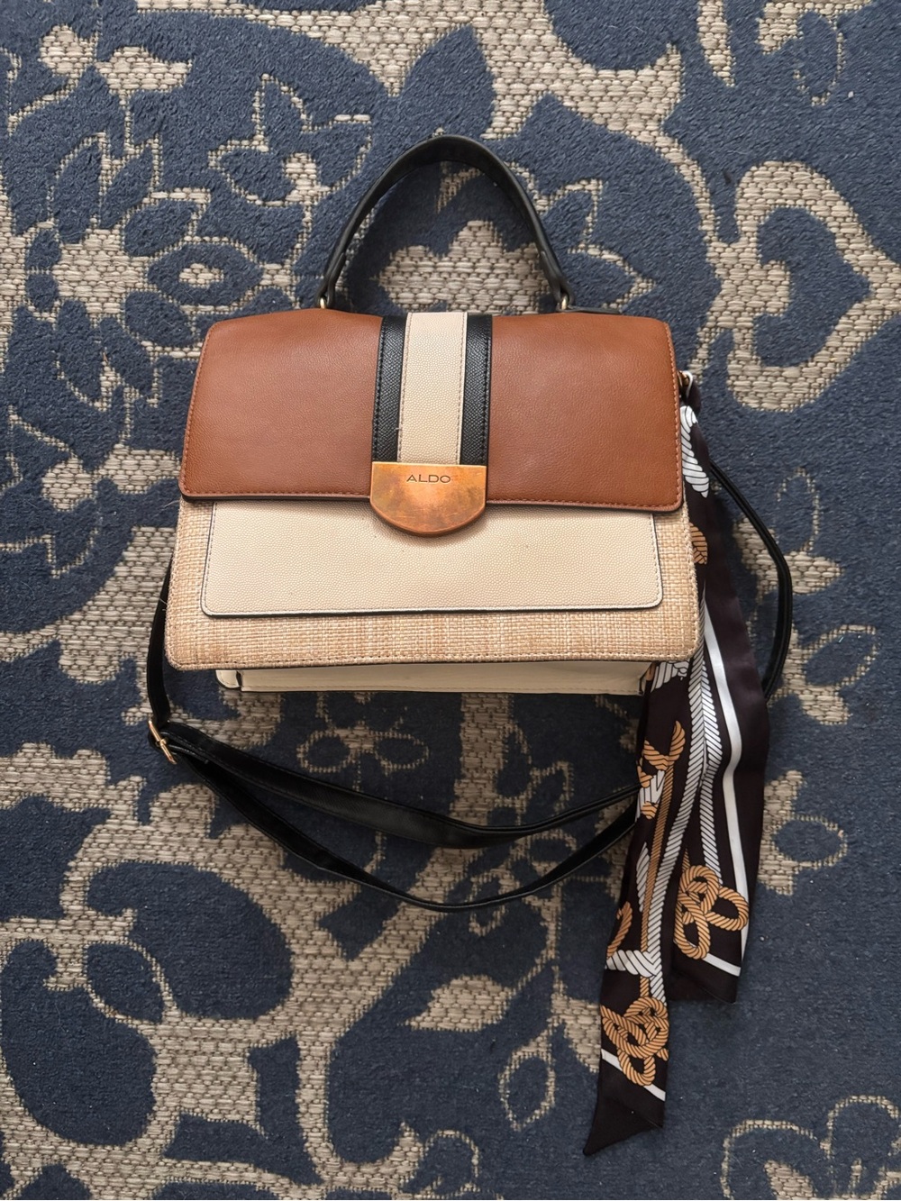 ALDO Two-Tone Brown & Cream Purse